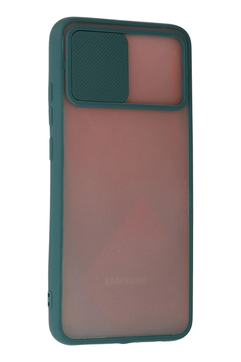 Mey İthalat® Samsung Galaxy A03S Kılıf Palm Buzlu Kamera Sürgülü Silikon - Yeşil