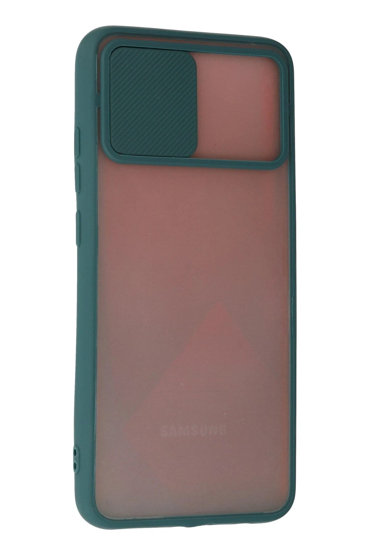 Mey İthalat® Samsung Galaxy A03S Kılıf Palm Buzlu Kamera Sürgülü Silikon - Yeşil