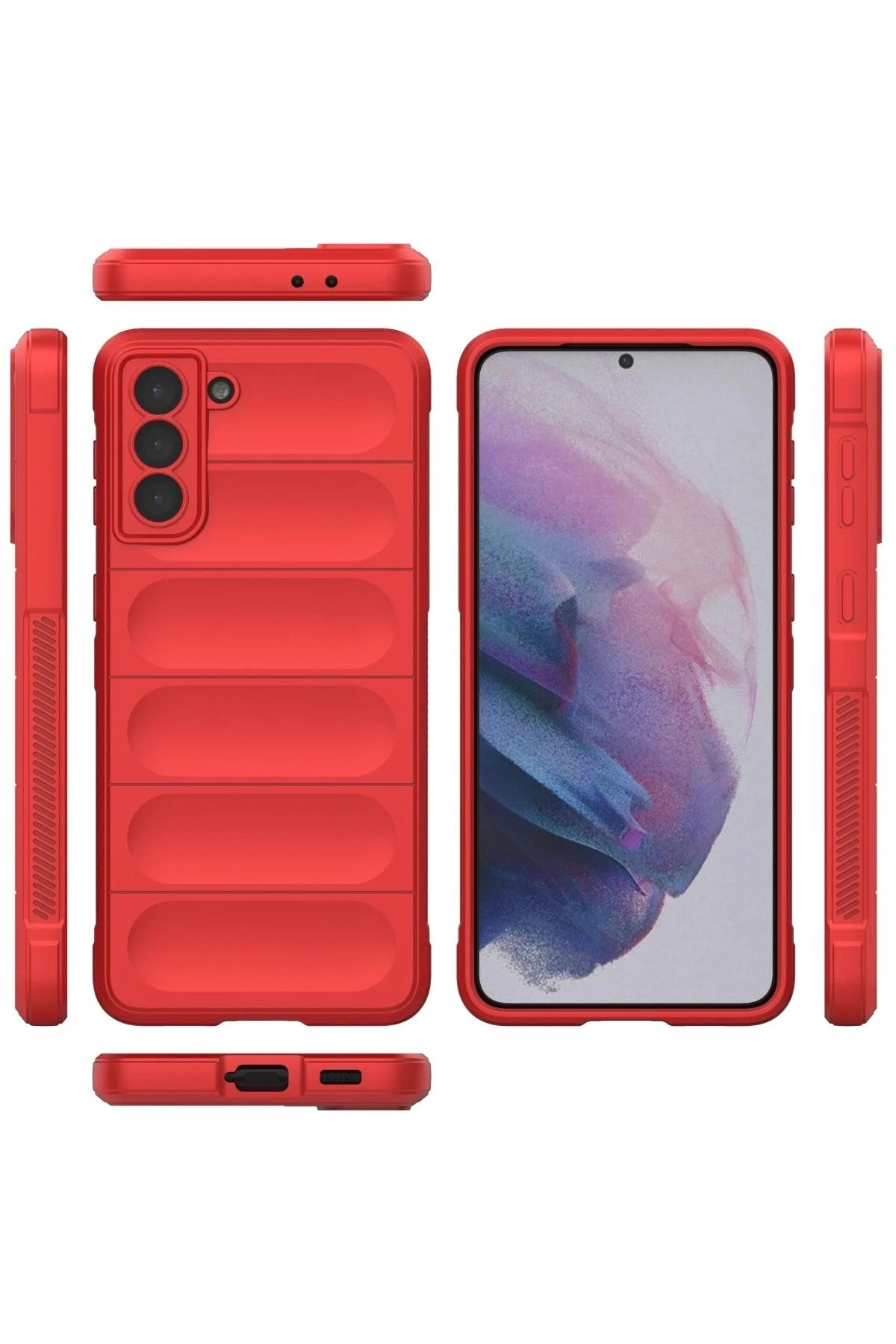 Mey İthalat® Samsung Galaxy S22 Plus Kılıf Optimum Silikon - Kırmızı