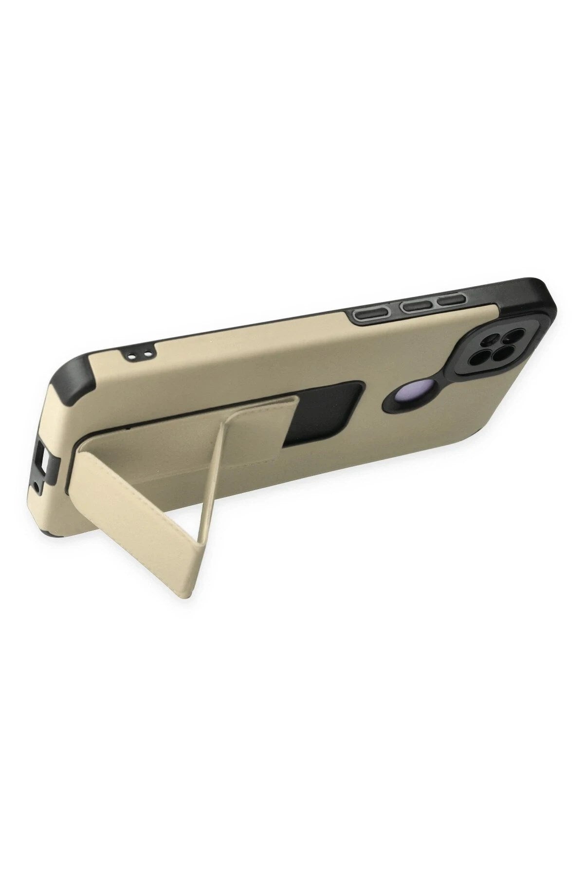 Mey İthalat® Redmi 9C Kılıf Mega Standlı Silikon - Gold