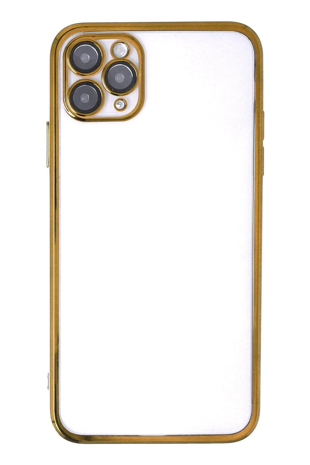 Mey İthalat® iPhone 11 Pro Kılıf Lensli Silikon - Gold