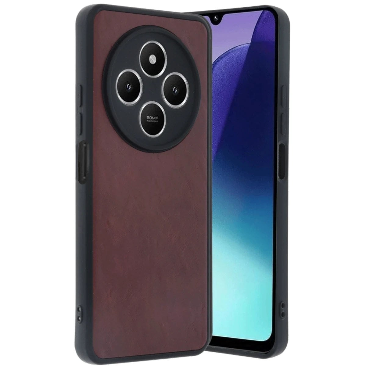 Mey İthalat® Redmi 14C Kılıf Aras Deri Kapak - Bordo