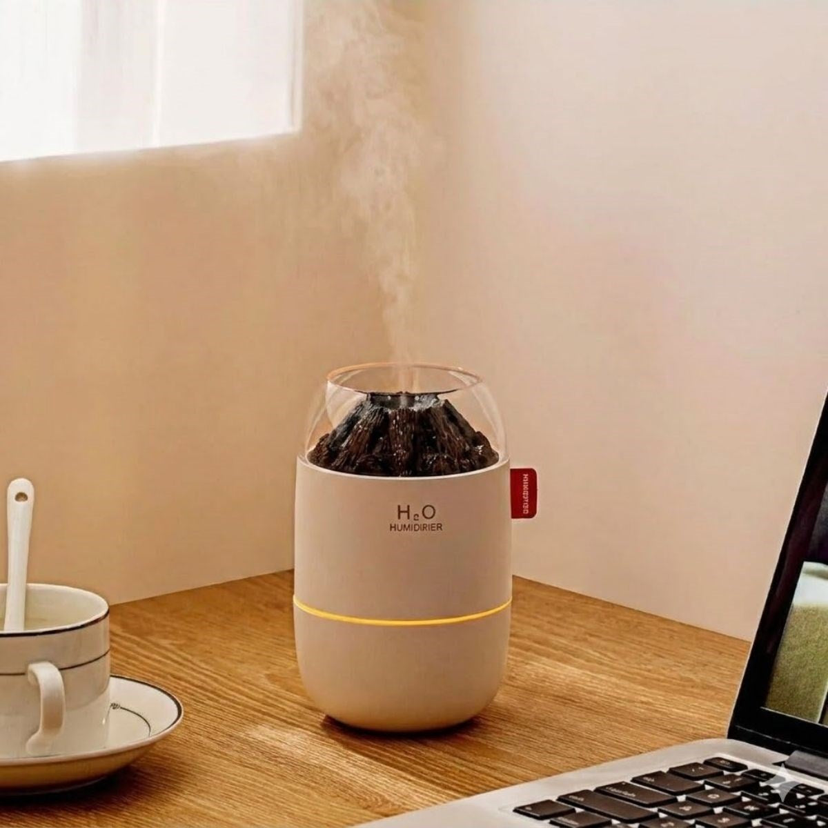 Ahşap Odun Ateşi Tasarımlı 280 Ml Ultrasonik Hava Nemlendirici & Aroma Difüzör – Soğuk Buhar Makinesi, Led Işıklı, Ortam Nemlendirici