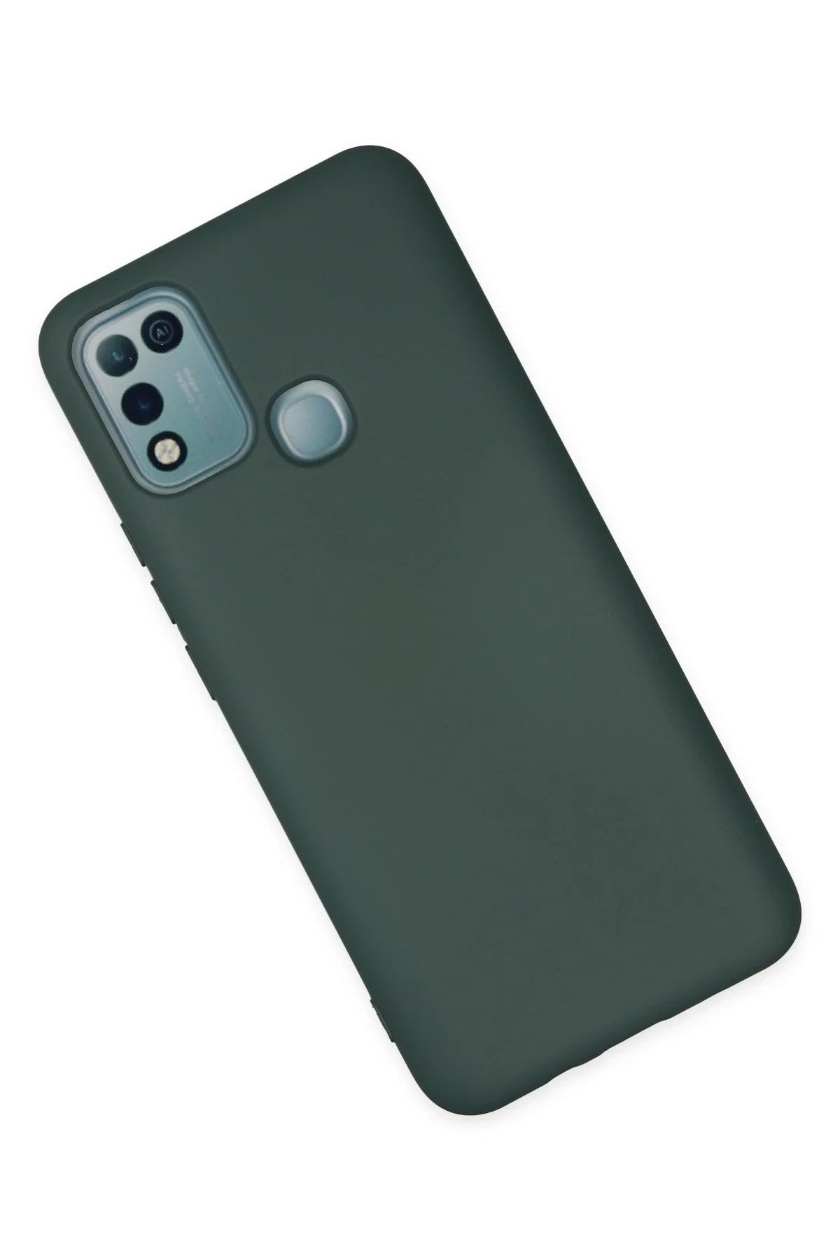 Mey İthalat® İnfinix Hot 10 Play Kılıf Nano içi Kadife Silikon - Koyu Yeşil