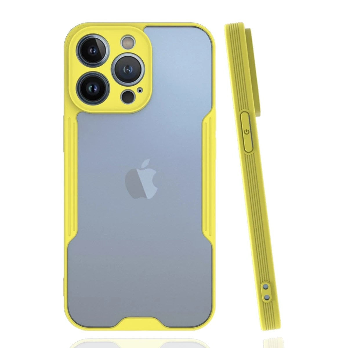 Mey İthalat® iPhone 14 Pro Kılıf Platin Silikon - Sarı