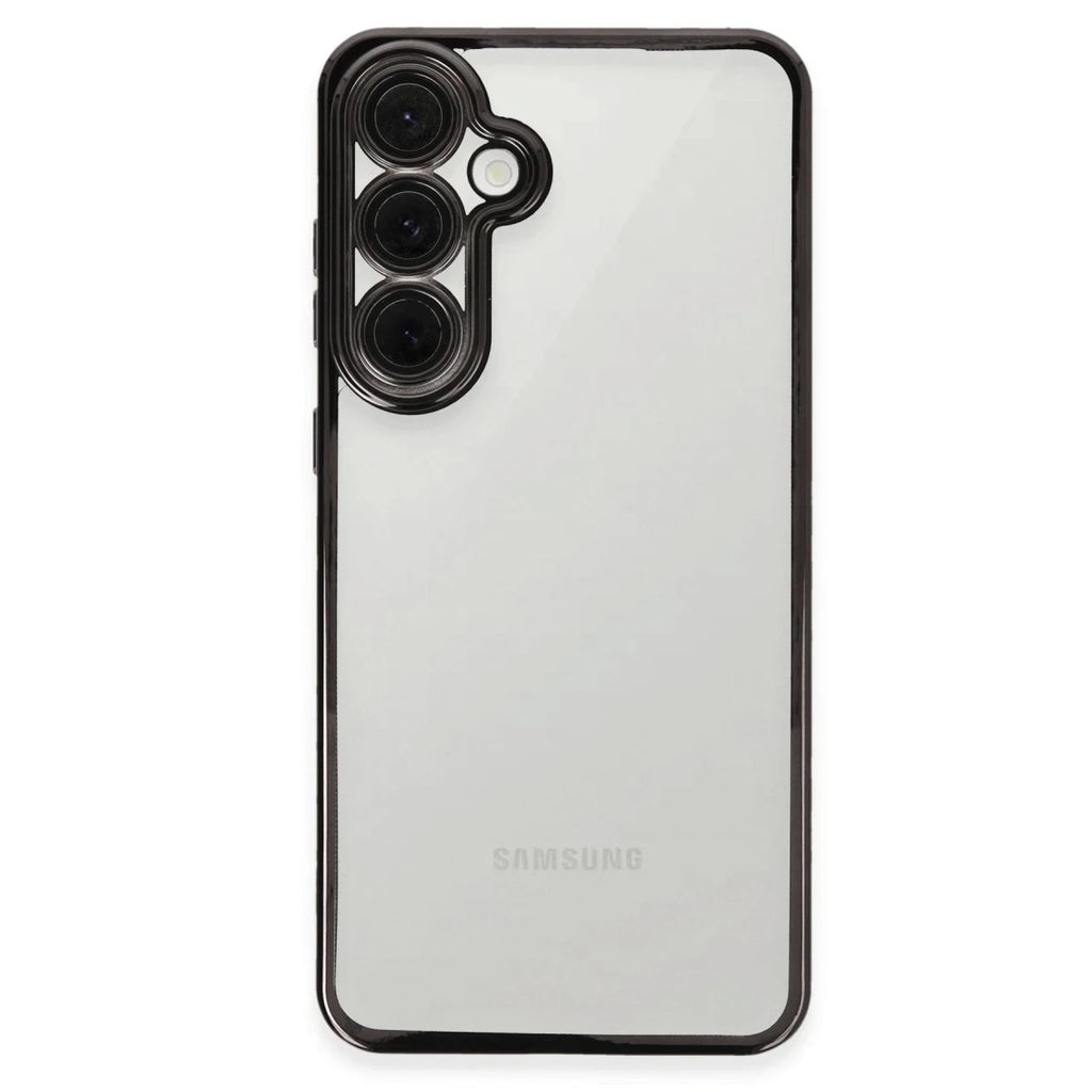 Mey İthalat® Samsung Galaxy S24 FE Kılıf Lensli Silikon - Siyah