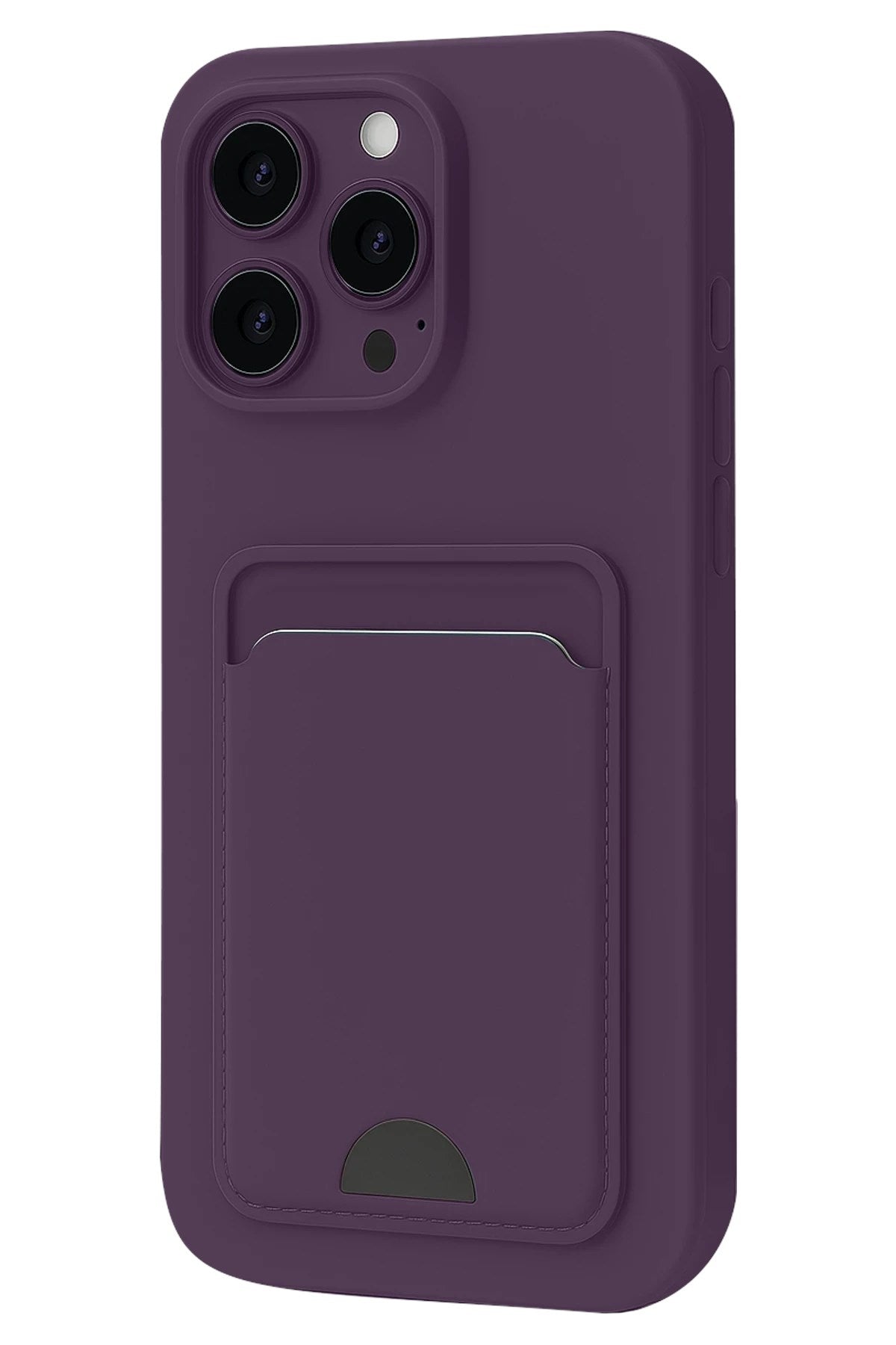 Mey İthalat® iPhone 16 Plus Kılıf Kelvin Kartvizitli Silikon - Derin Mor