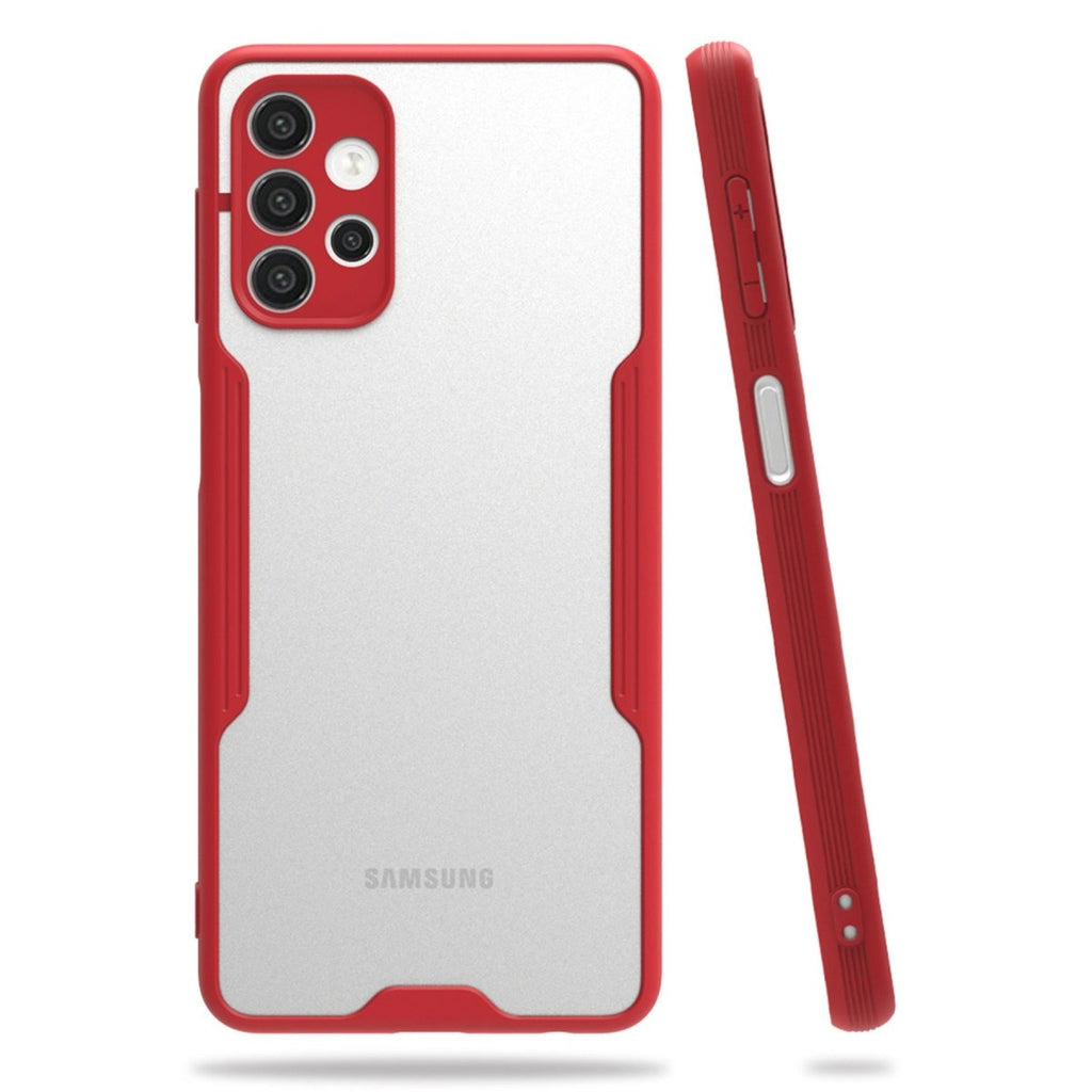Mey İthalat® Samsung Galaxy A72 Kılıf Platin Silikon - Kırmızı