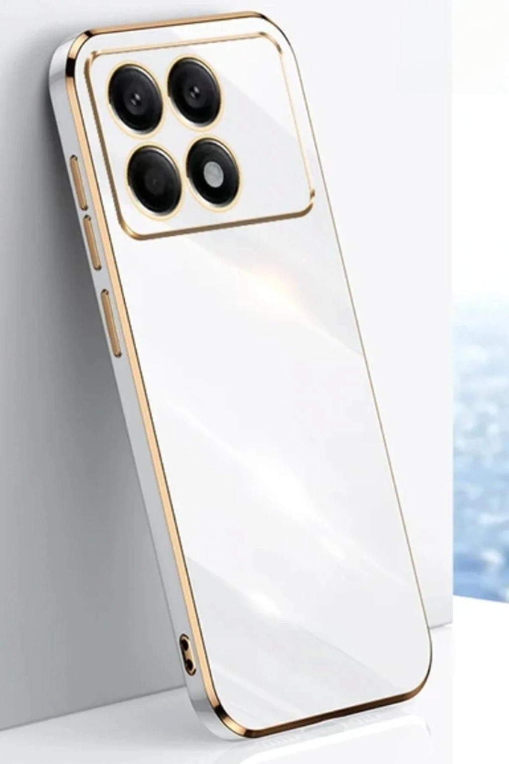 Mey İthalat® Poco X6 Pro Kılıf Volet Silikon - Beyaz