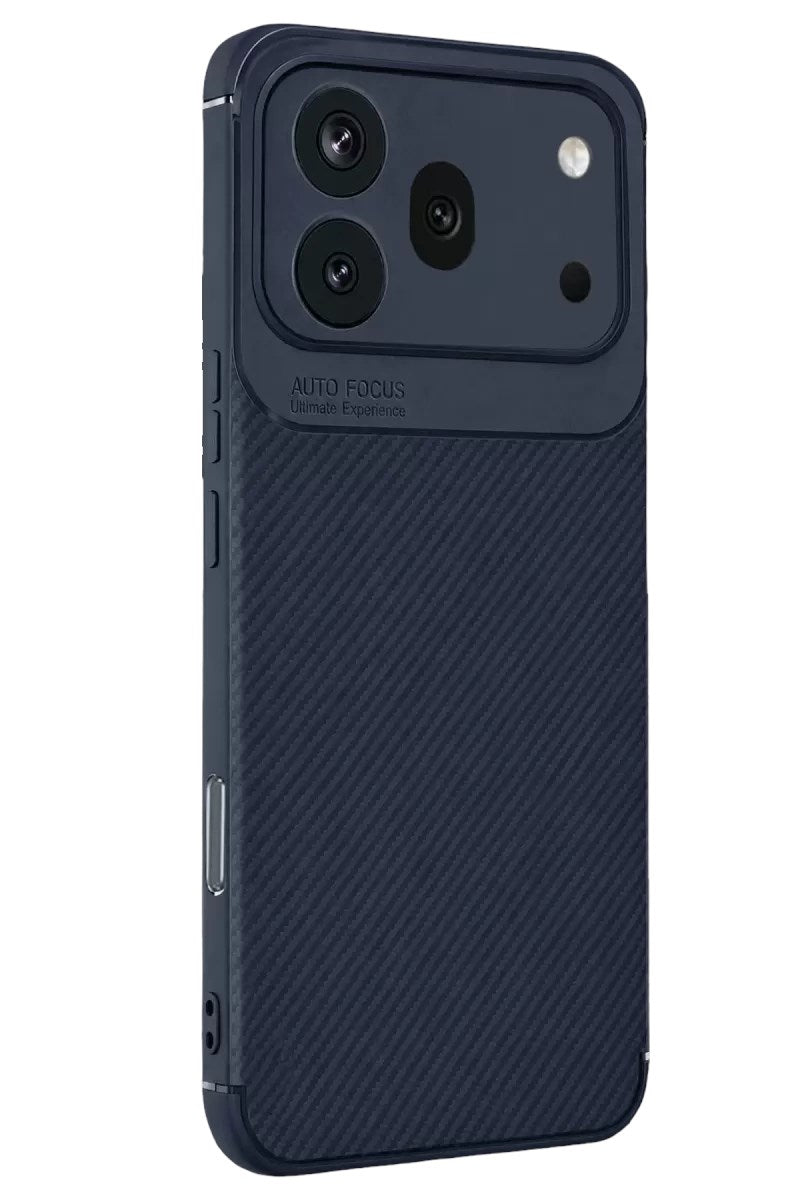Mey İthalat® Huawei Honor 600 Pro Auto Focus Karbon Kapak - Lacivert