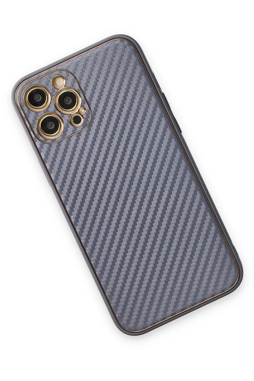 Mey İthalat® iPhone 12 Pro Kılıf Coco Karbon Silikon - Gri