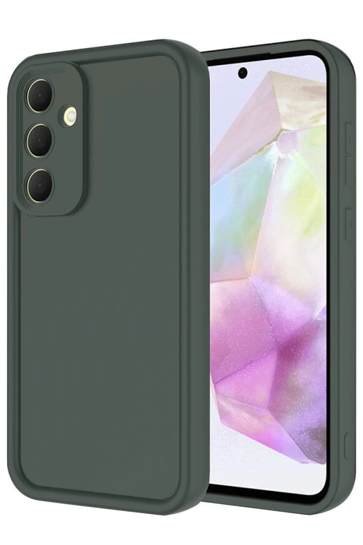 Mey İthalat® Samsung Galaxy A16 5G Kılıf Viera Silikon - Koyu Yeşil