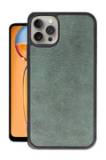 Mey İthalat® iPhone 14 Pro Max Kılıf Aras Deri Kapak - Koyu Yeşil