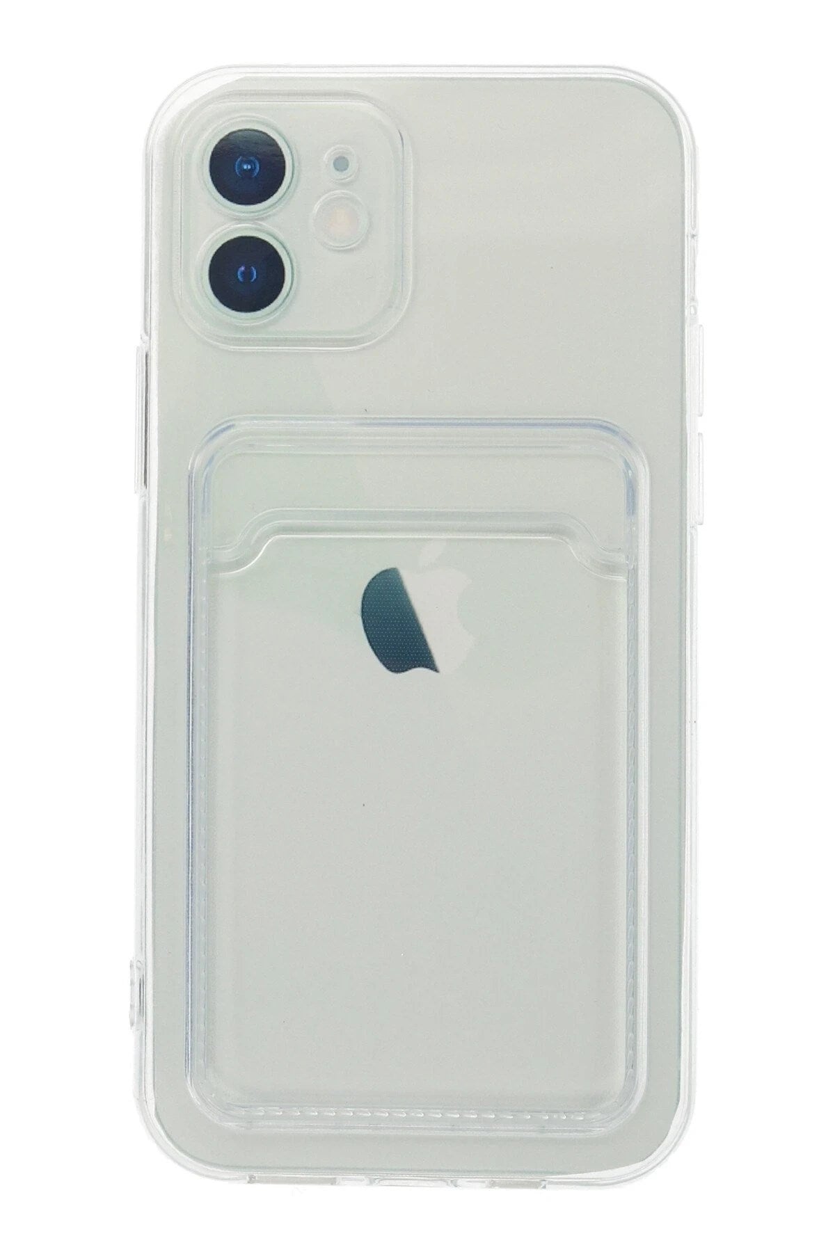 Mey İthalat® iPhone 12 Kılıf Kart Şeffaf Silikon - Şeffaf