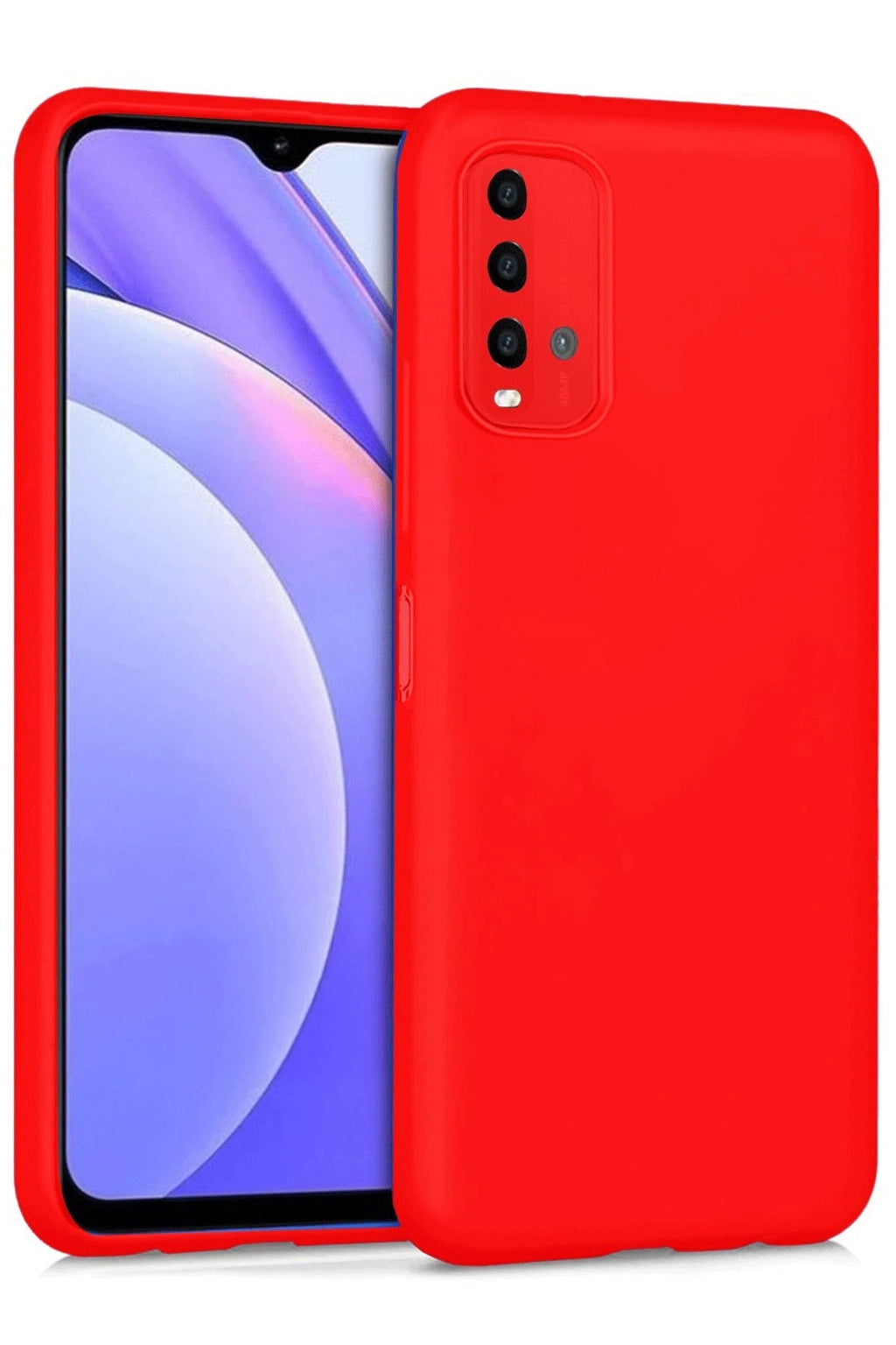 Mey İthalat® Redmi 9T Kılıf Nano içi Kadife Silikon - Kırmızı