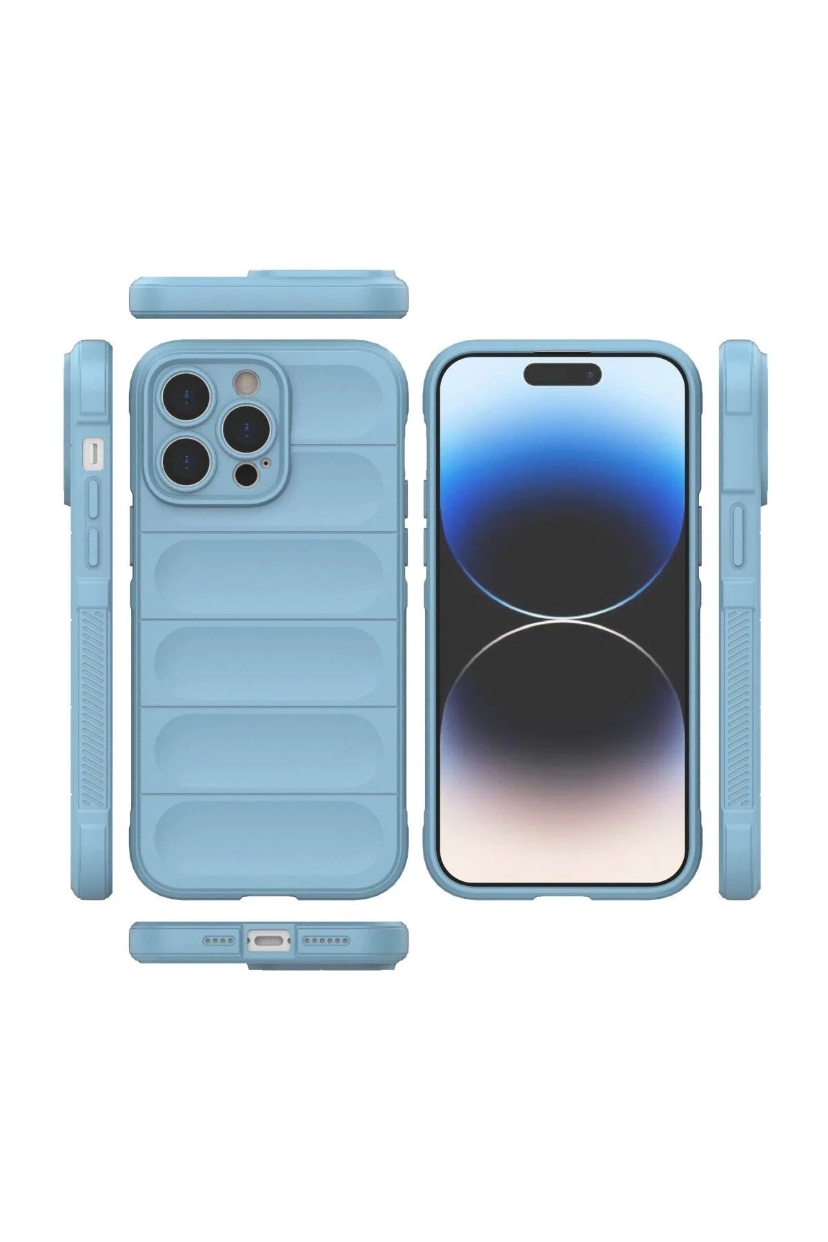 Mey İthalat® iPhone 15 Pro Kılıf Optimum Silikon - Sky Blue