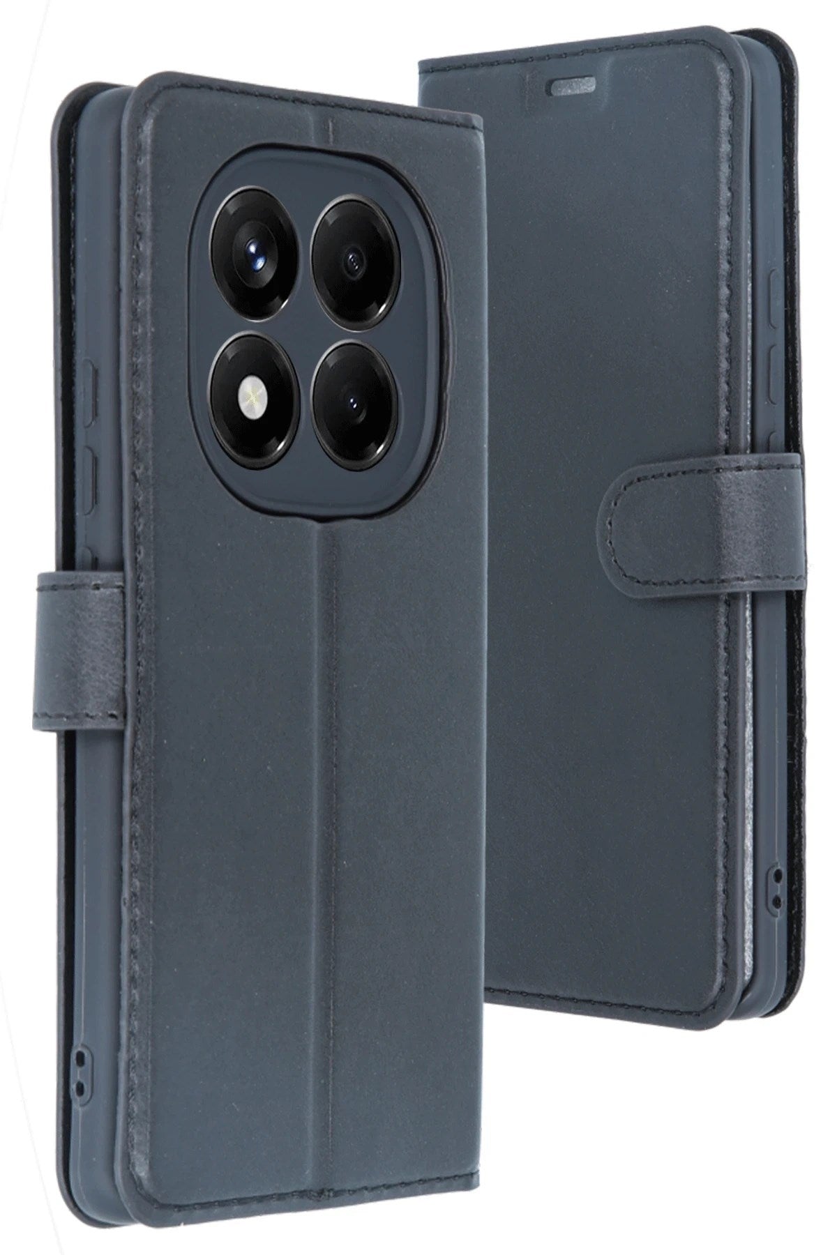 Mey İthalat® Redmi Note 14 Pro 5G Kılıf Trend S Plus Kapaklı Kılıf - Siyah