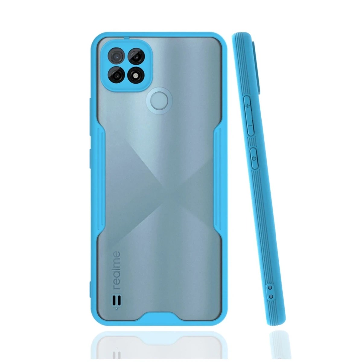 Mey İthalat® Realme C21 Kılıf Platin Silikon - Mavi