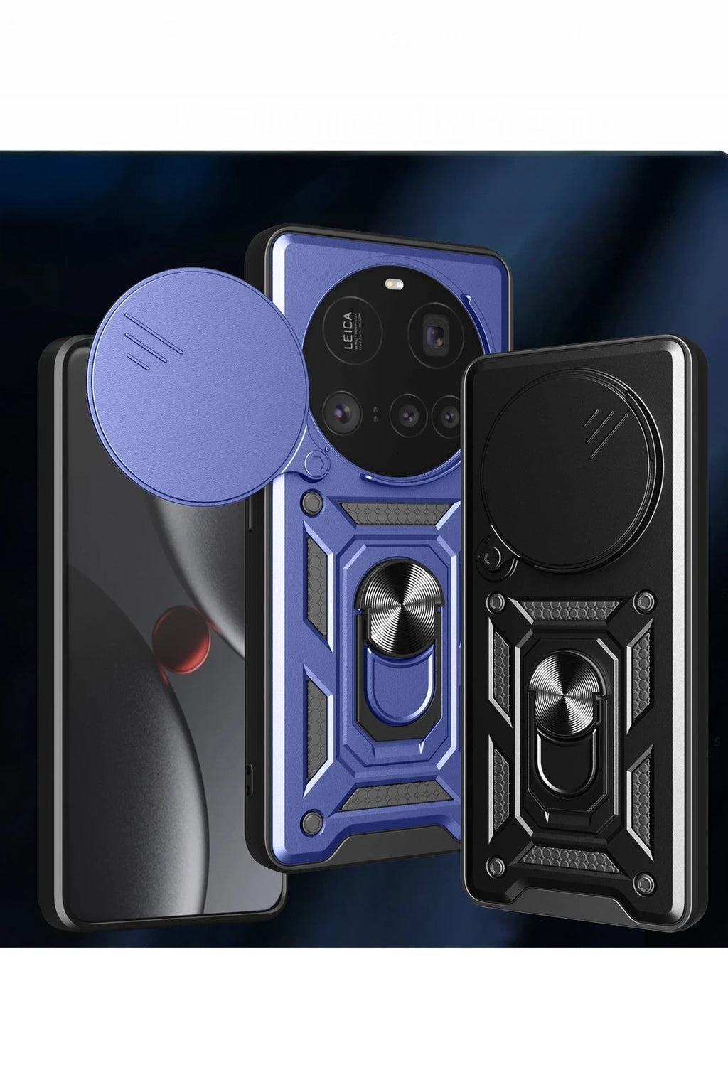 Mey İthalat® Mi 15 Ultra Kılıf Pars Lens Yüzüklü Silikon - Kırmızı