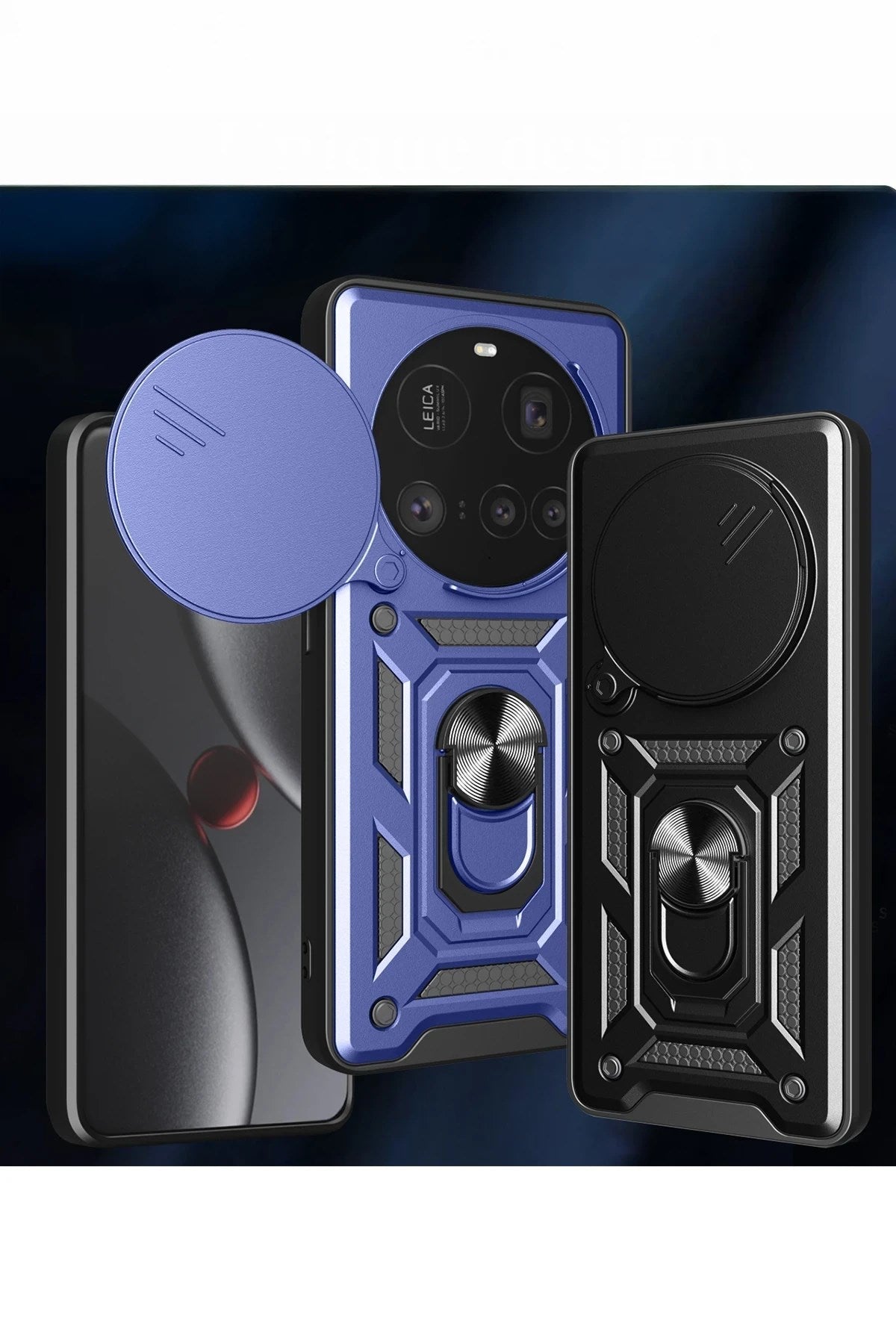 Mey İthalat® Mi 15 Ultra Kılıf Pars Lens Yüzüklü Silikon - Kırmızı
