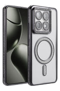 Mey İthalat® Mi 14T Pro Joke Simli Magneticsafe Kılıf - Siyah