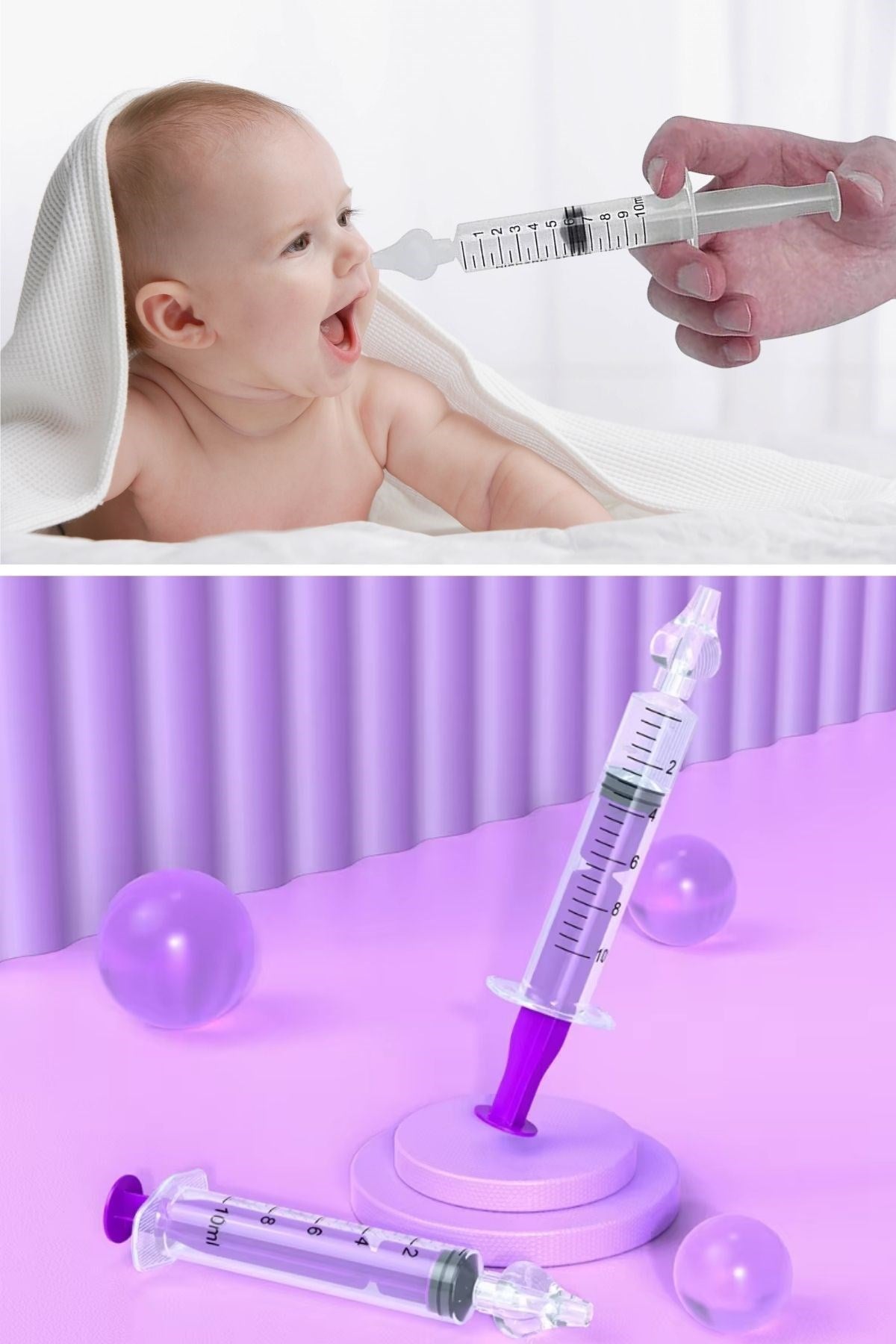 Yeniden Kullanılabilir, Manuel Burun Temizleyici 10ml Kapasiteli Burun Açıcı Şırınga
