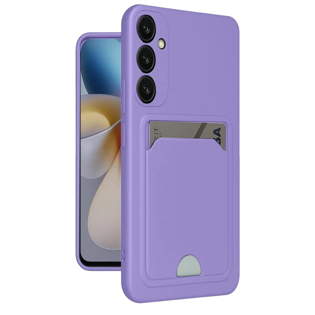 Mey İthalat® Samsung Galaxy A55 5G Kılıf Kelvin Kartvizitli Silikon - Lila