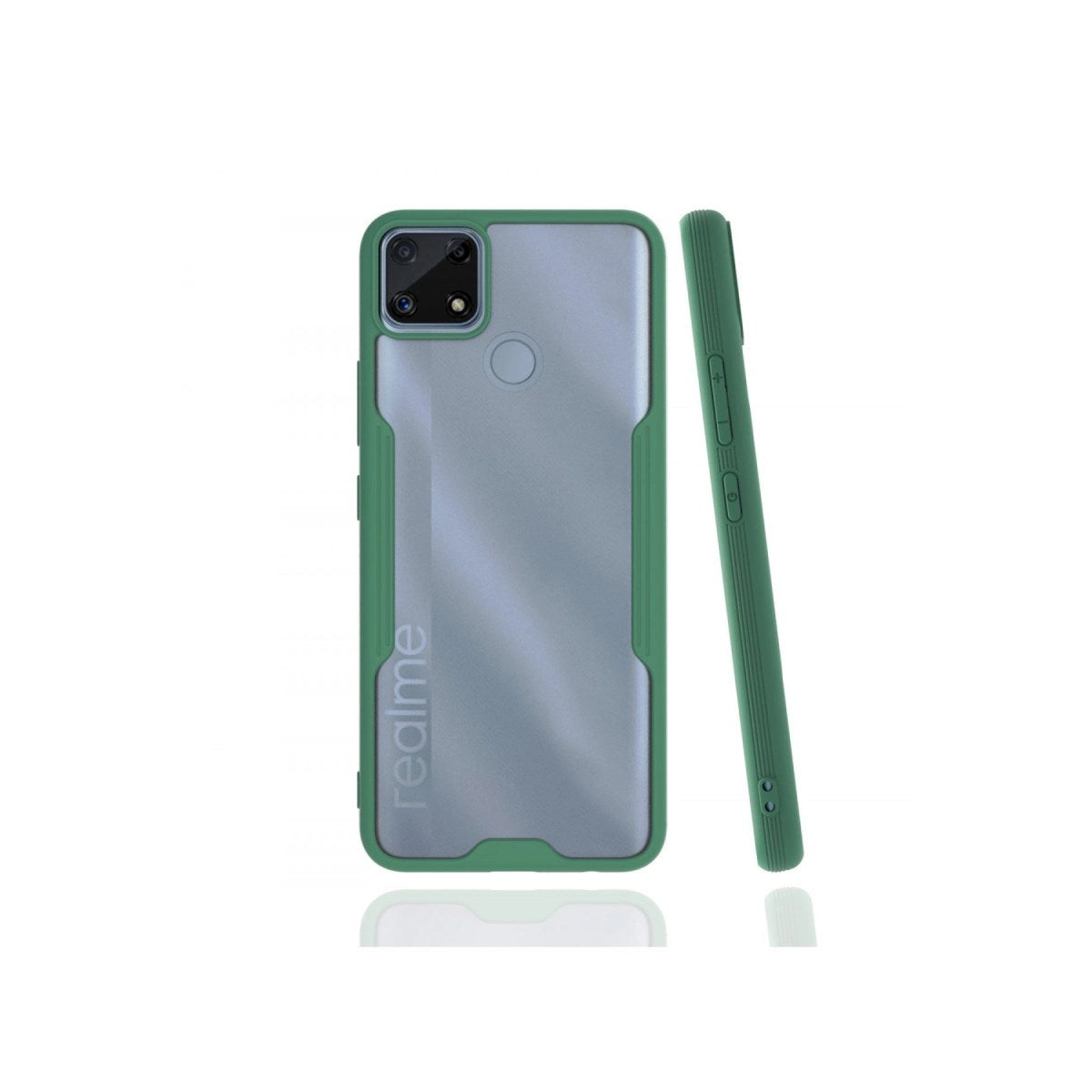 Mey İthalat® Realme C25 Kılıf Platin Silikon - Yeşil