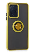 Mey İthalat® Mi 11T Pro Kılıf Montreal Yüzüklü Silikon Kapak - Sarı