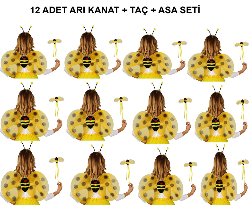 Mey İthalat® Okul Gösterileri için 12&amp;#39;li Arı Kanadı Seti - Etkinlik Kanatları