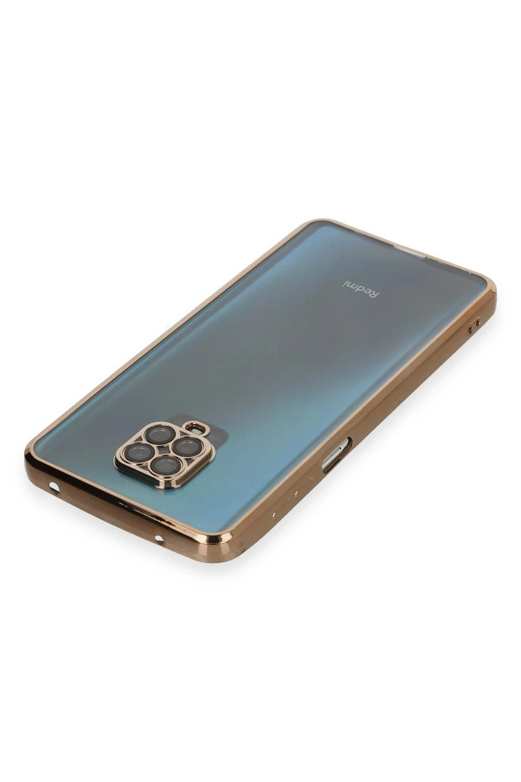 Mey İthalat® Redmi Note 9 Pro Kılıf Lensli Silikon - Gold