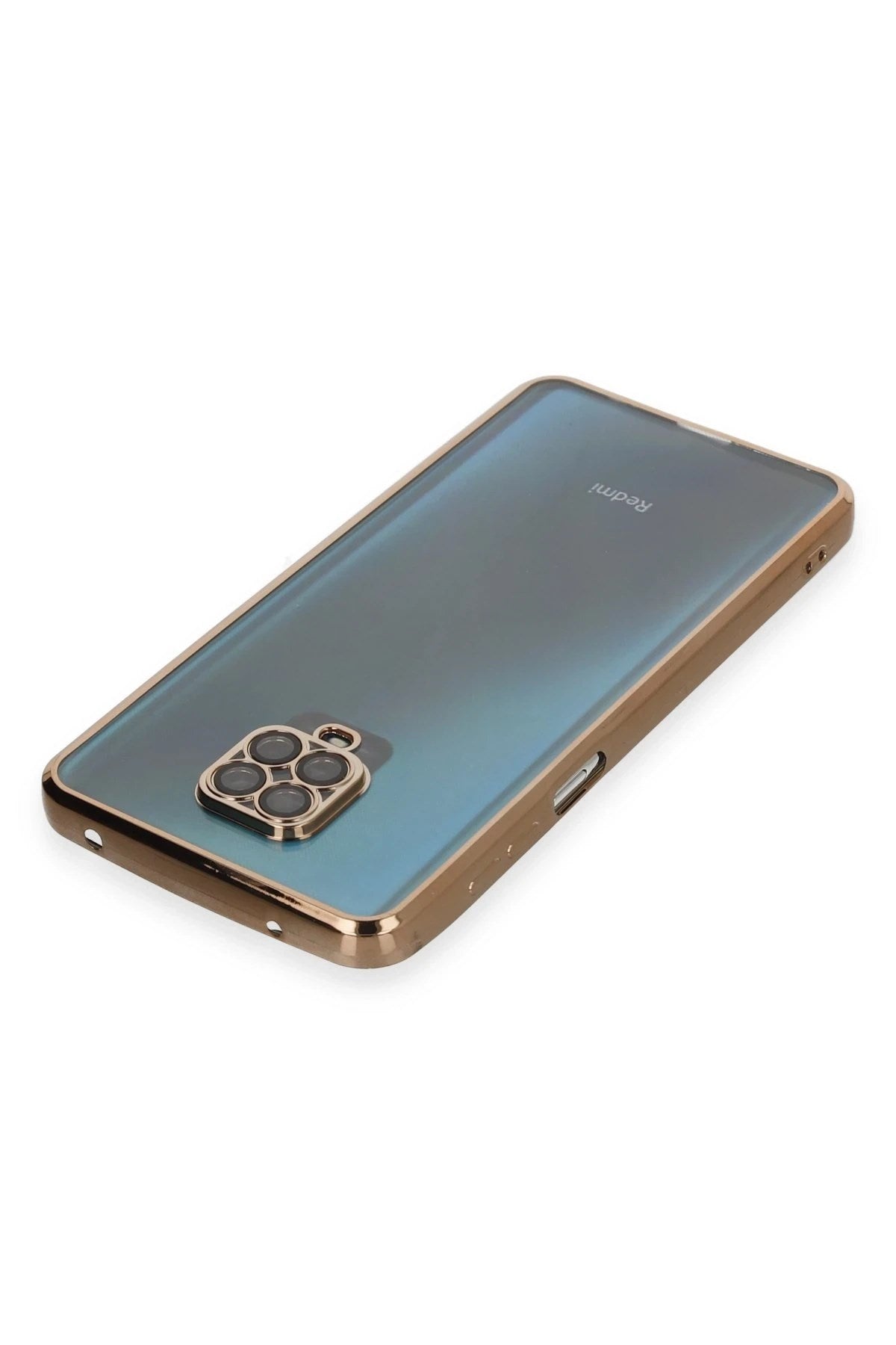 Mey İthalat® Redmi Note 9 Pro Kılıf Lensli Silikon - Gold