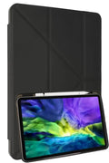 Mey İthalat® iPad 10.2 (8.nesil) Kılıf Kalemlikli Mars Tablet Kılıfı - Koyu Gri