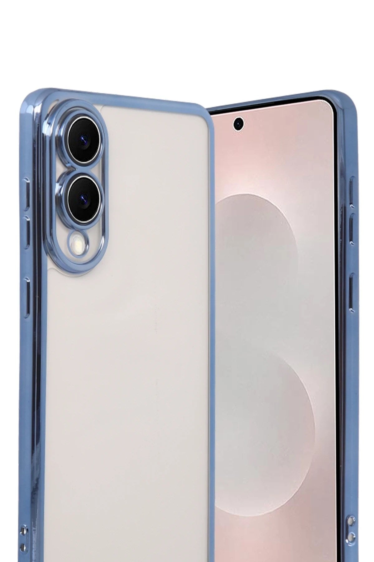 Mey İthalat® Samsung Galaxy S25 Edge Lensli Silikon - Açık Mavi