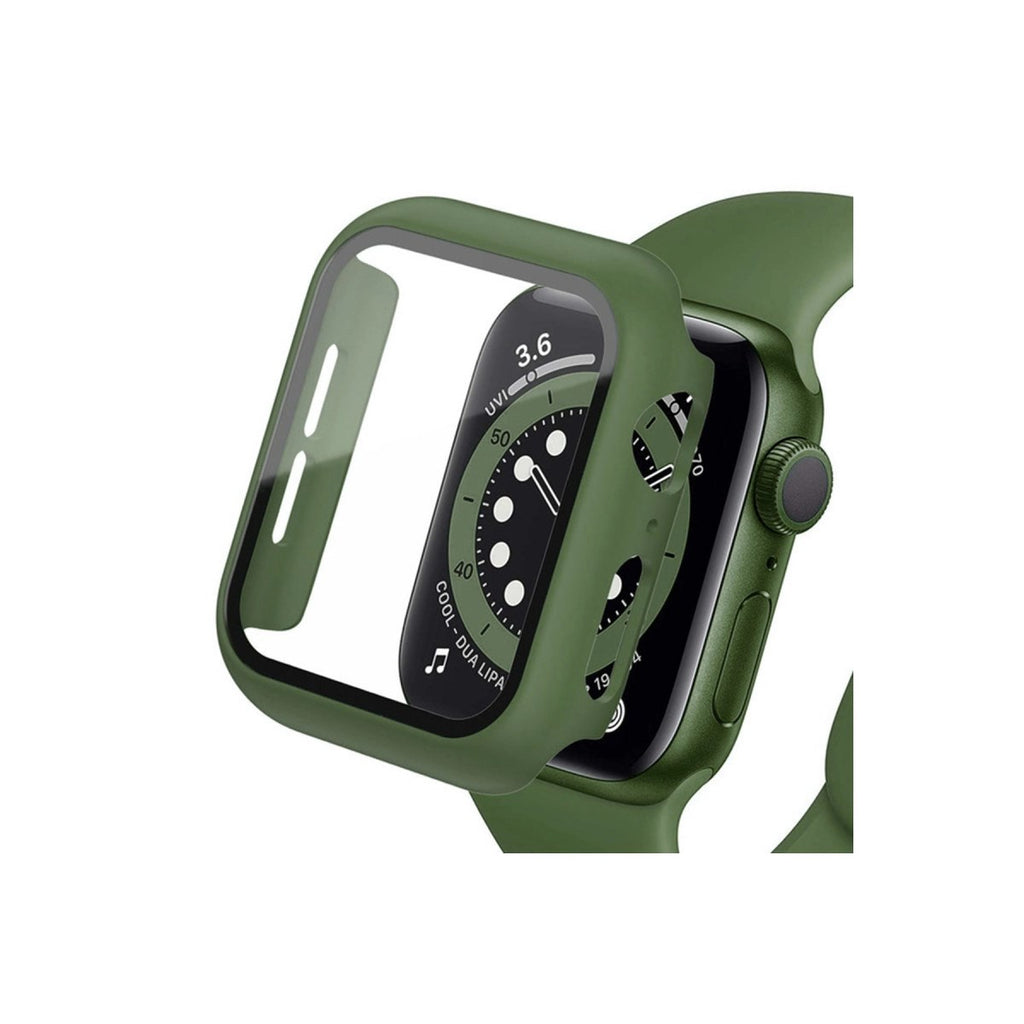 Mey İthalat® Watch Ultra 49mm Camlı Kasa Ekran Koruyucu - Koyu Yeşil