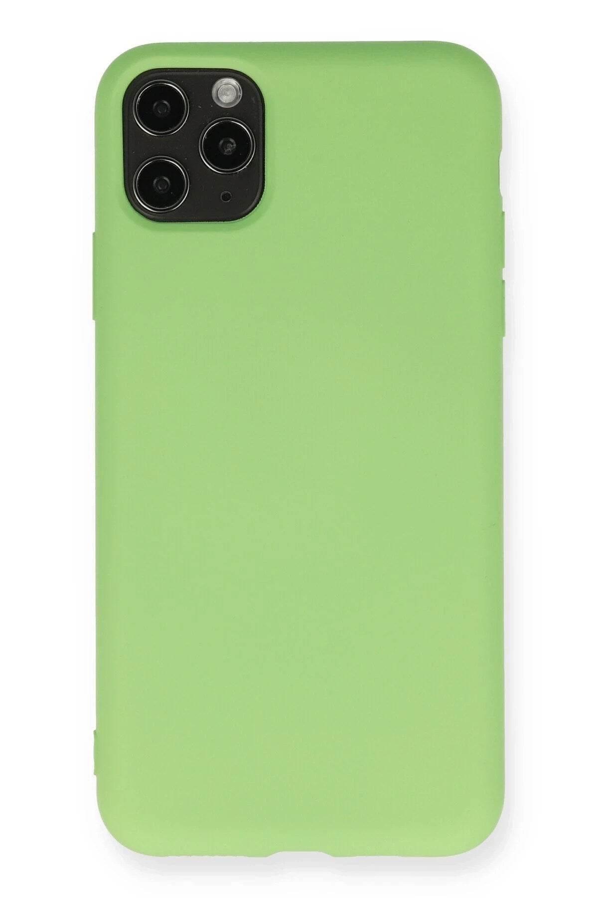 Mey İthalat® iPhone 11 Pro Max Kılıf Nano içi Kadife Silikon - Yeşil