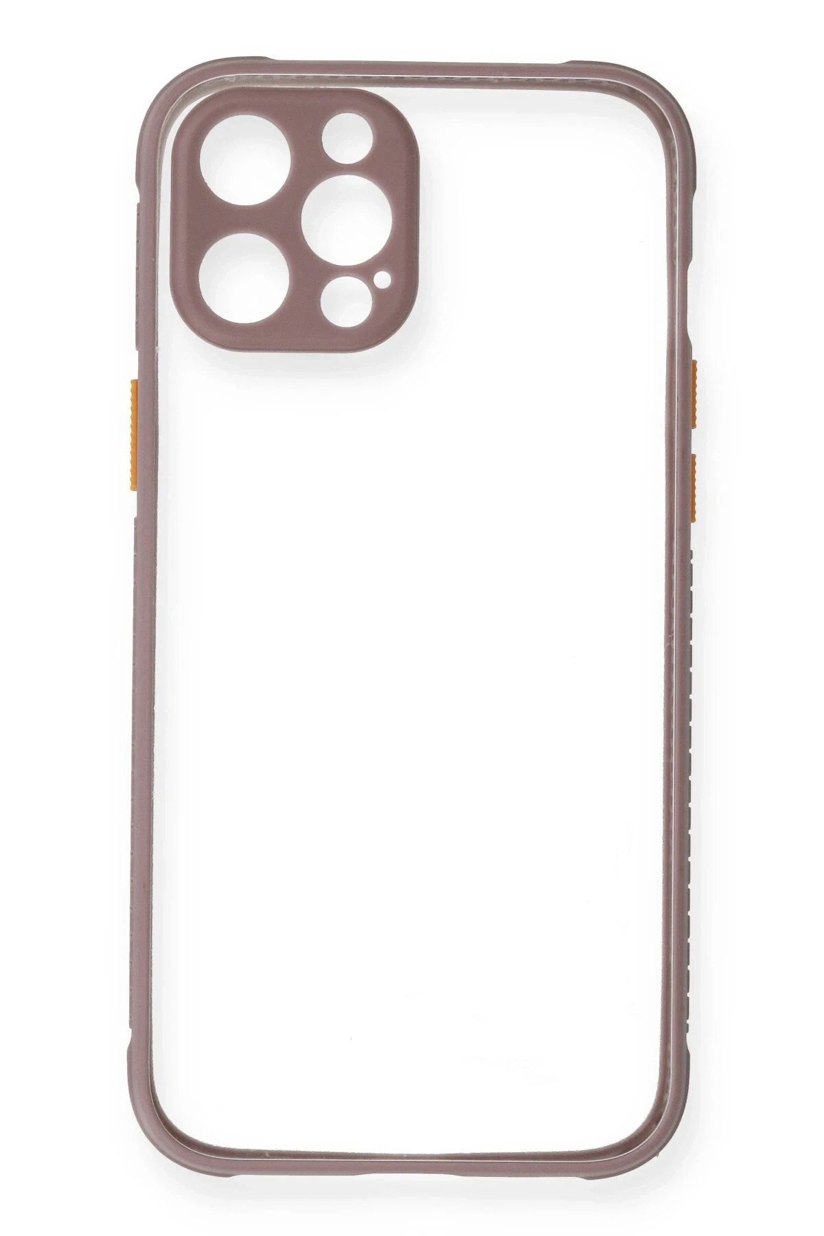 Mey İthalat® iPhone 12 Pro Kılıf Miami Şeffaf Silikon - Açık Mor