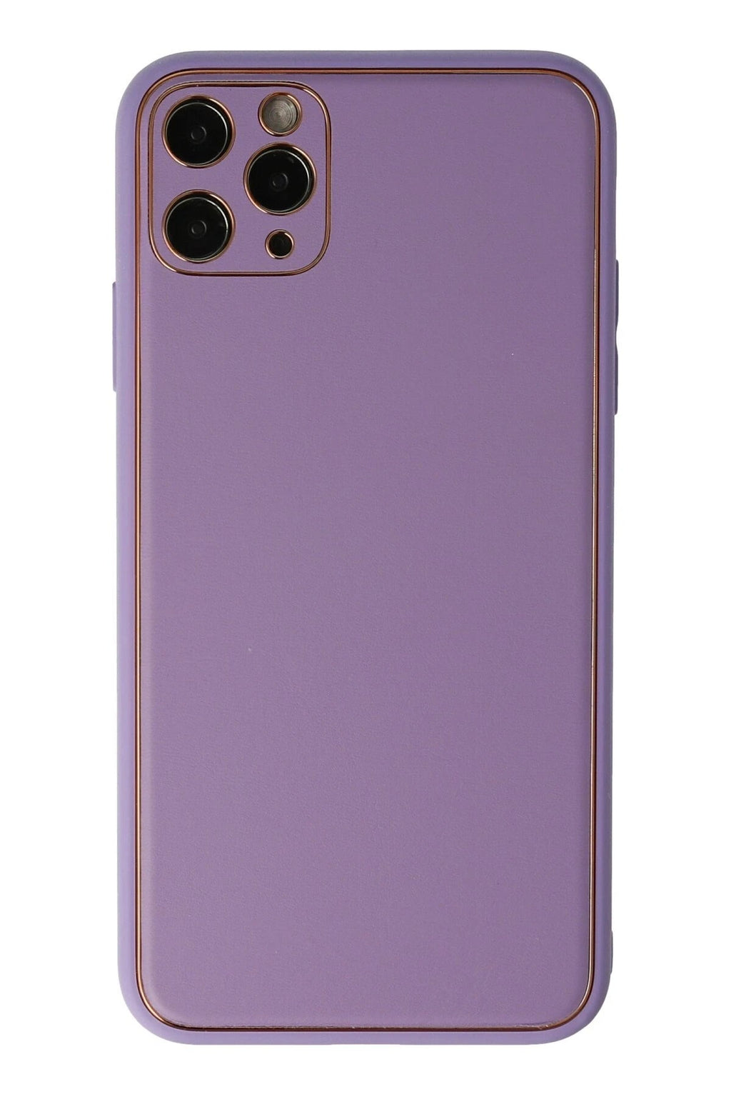 Mey İthalat® iPhone 11 Pro Max Kılıf Coco Deri Silikon Kapak - Lila