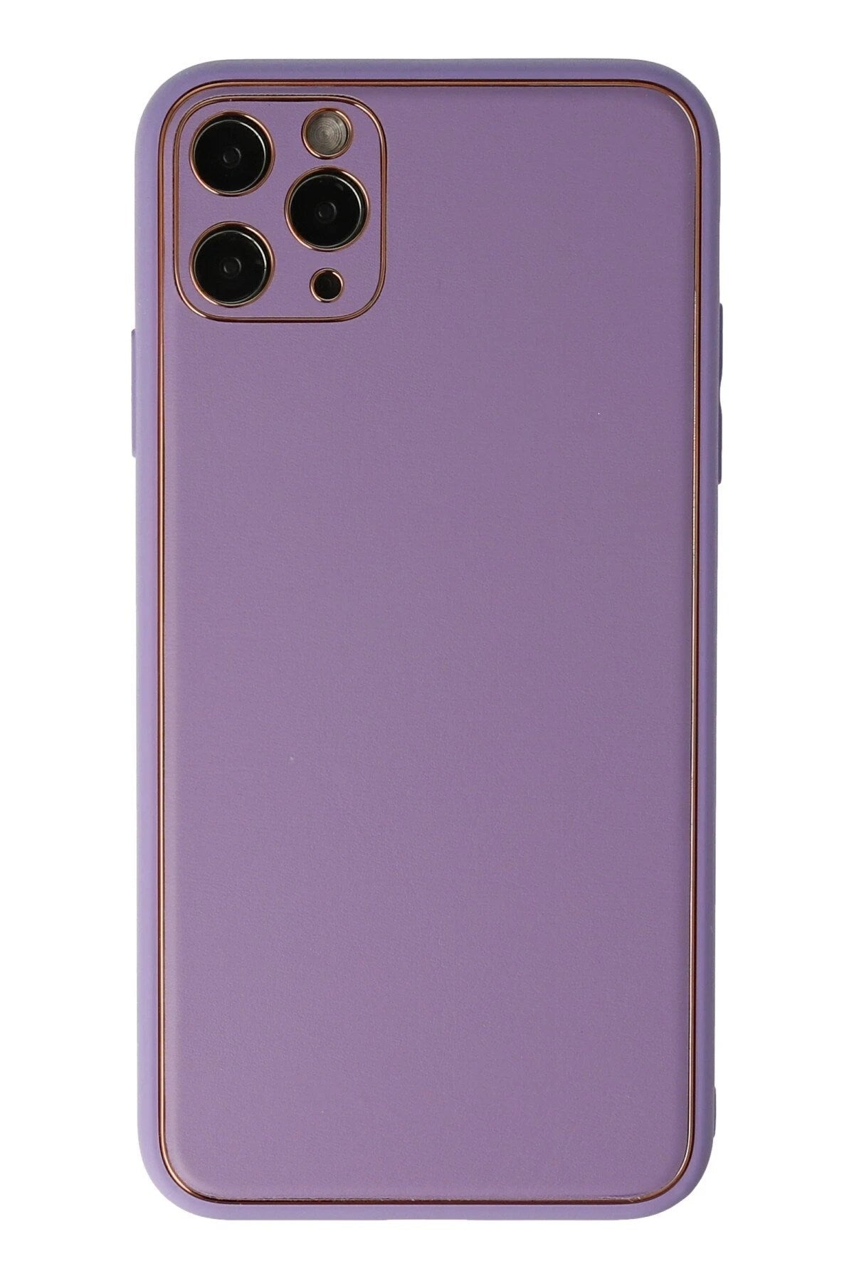 Mey İthalat® iPhone 11 Pro Max Kılıf Coco Deri Silikon Kapak - Lila