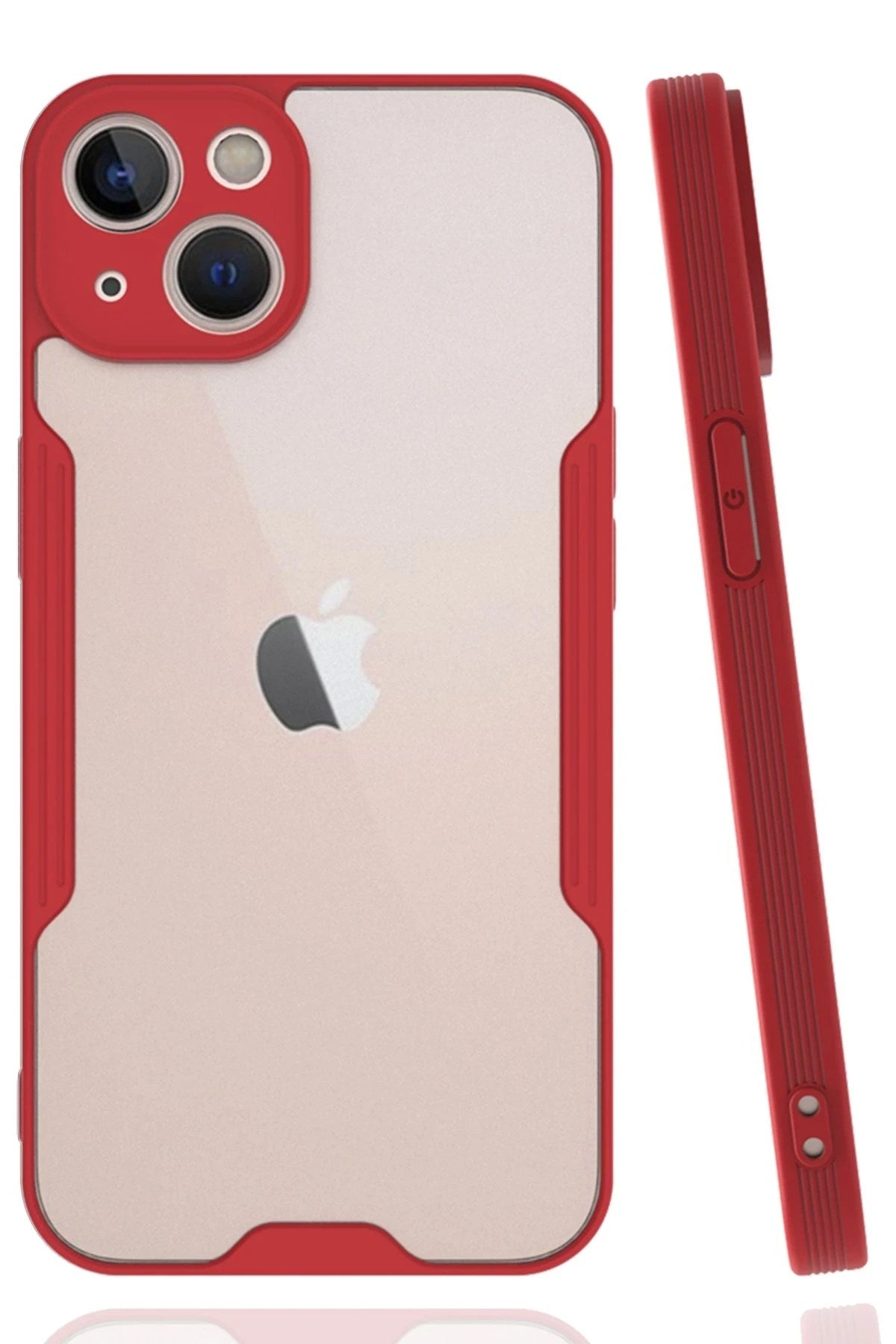Mey İthalat® iPhone 14 Plus Kılıf Platin Silikon - Kırmızı