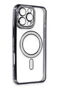 Mey İthalat® iPhone 16 Pro Max Kılıf Joke Simli Magneticsafe Kılıf - Gri