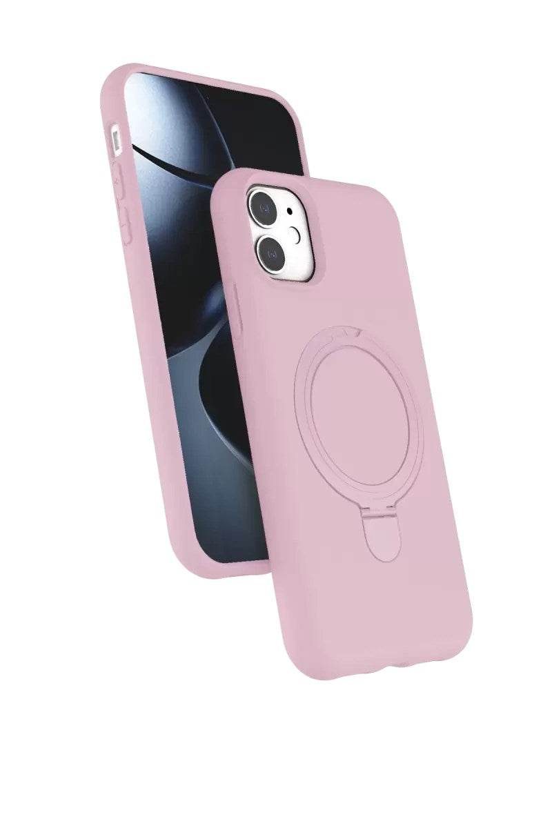 Mey İthalat® iPhone 11 Regal Magsafe Standlı Kapak - Açık Pembe