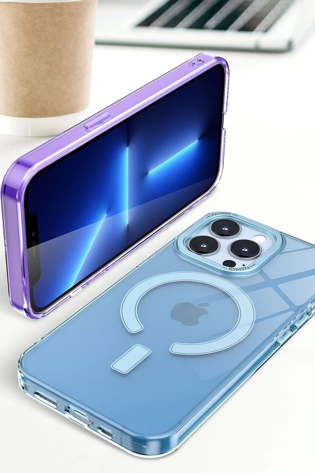 Mey İthalat® iPhone 14 Pro Kılıf Troy Magsafe Kapak - Sarı