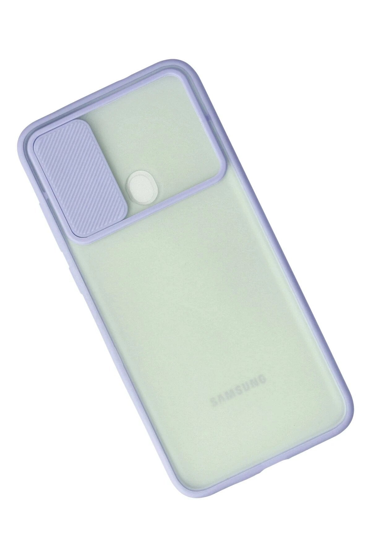 Mey İthalat® Samsung Galaxy A11 Kılıf Palm Buzlu Kamera Sürgülü Silikon - Lila
