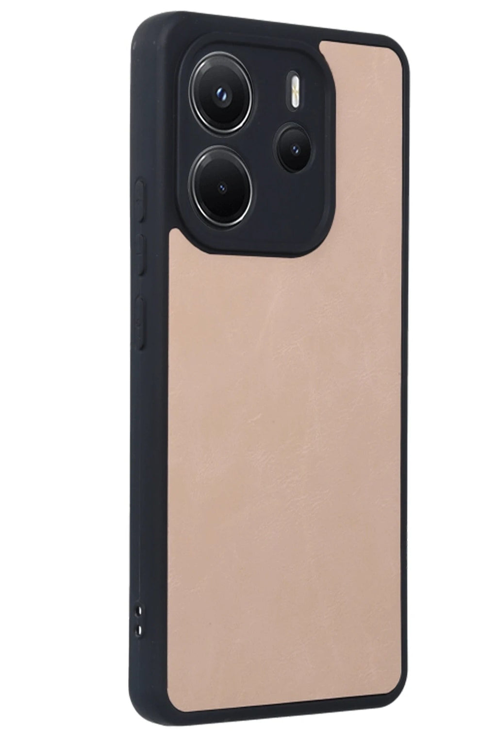 Mey İthalat® Redmi Note 14 4G Kılıf Aras Deri Kapak - Pudra