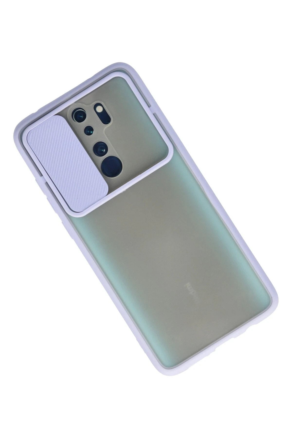 Mey İthalat® Redmi Note 8 Pro Kılıf Palm Buzlu Kamera Sürgülü Silikon - Lila