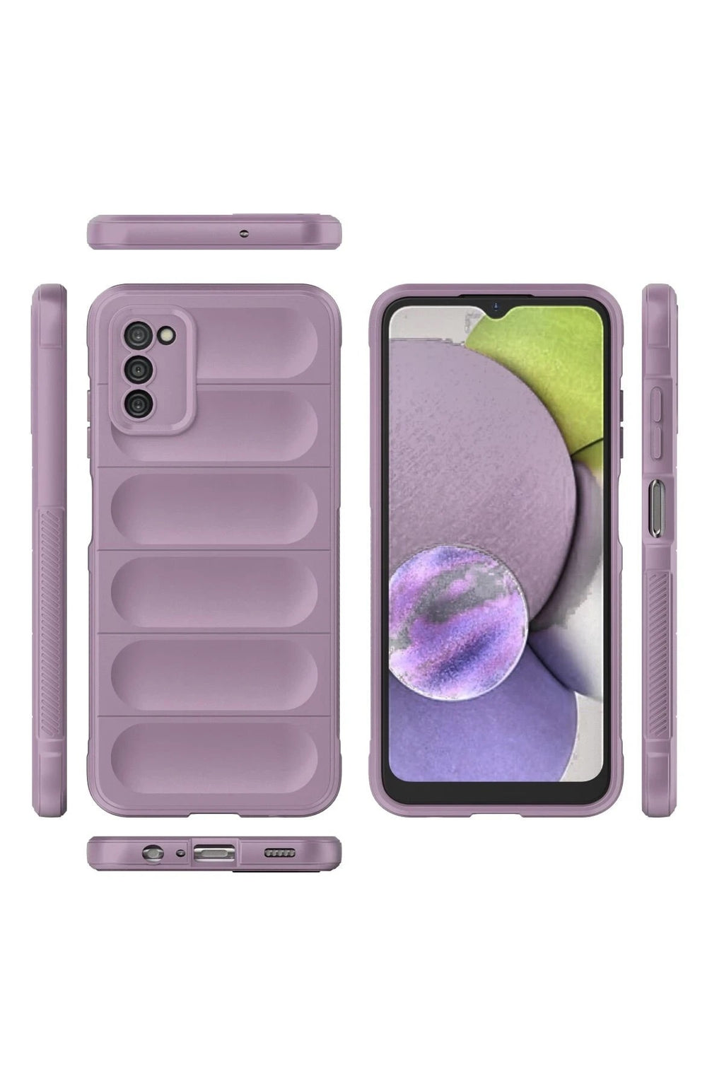 Mey İthalat® Samsung Galaxy A03S Kılıf Optimum Silikon - Mor
