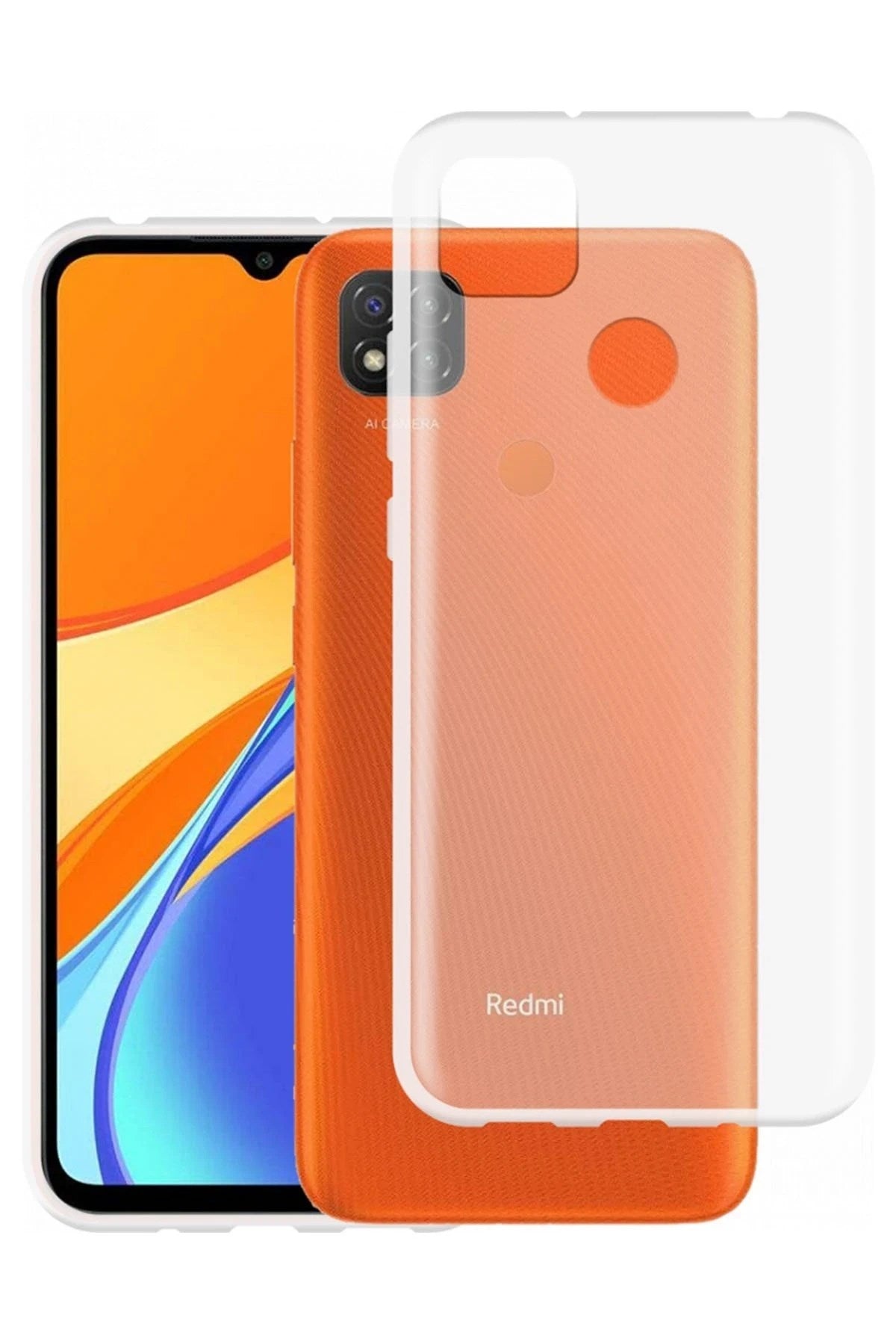 Mey İthalat® Redmi 9C Kılıf Lüx Şeffaf Silikon