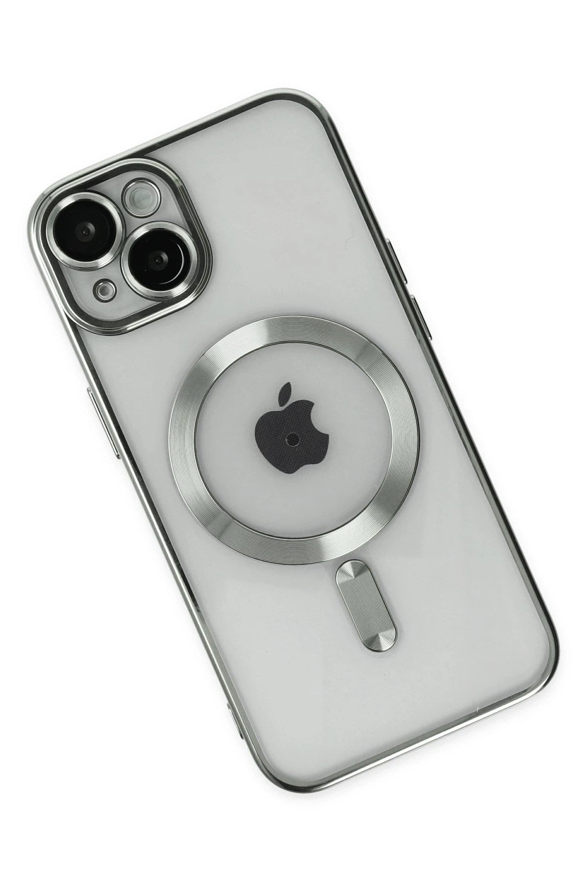 Mey İthalat® iPhone 14 Kılıf Kross Magneticsafe Kapak - Gümüş