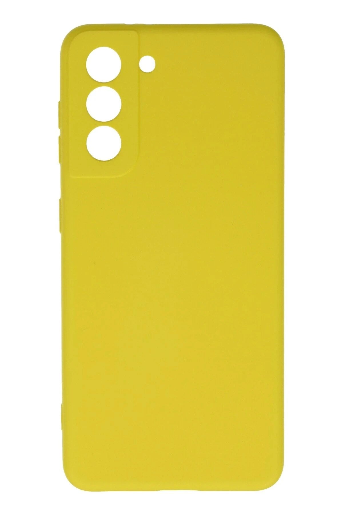 Mey İthalat® Samsung Galaxy S21 Kılıf Nano içi Kadife Silikon - Sarı